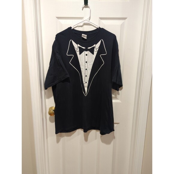 Gildan Other - Gildan Tuxedo T-Shirt Black 2XL‎ Novelty Funny  100% heavy cotton